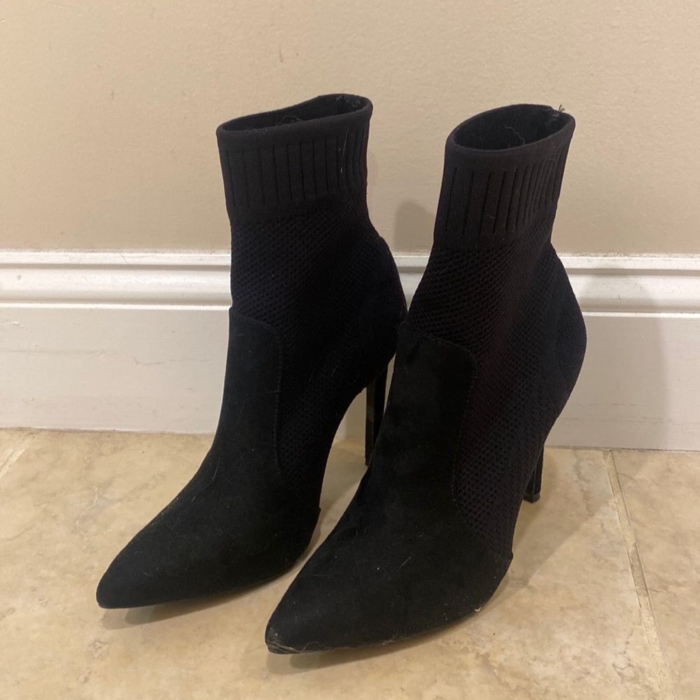 Black sock boots